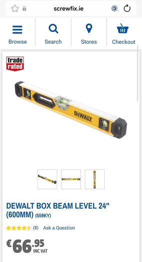 DeWALT Box Beam Spirit Level 24" (600mm) - DWHT0-43224