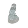 Crystal Owl Figurine Cristal d Arques Glass Vintage Collectable Lead Crystal Clear & Frosted France Image 3