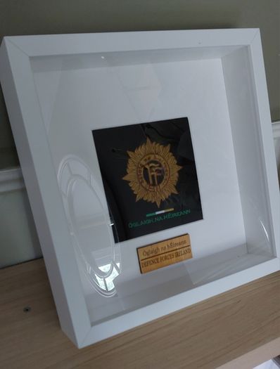 Irish Defence Forces Embroidered FF Badge Picture Frame