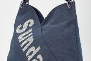 Large denim bag