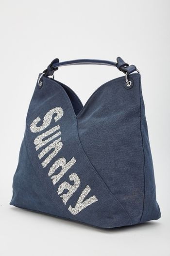 Large denim bag