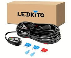 Light Bar Wiring Harness Off Road Power 40A Relay Fuse ON-Off Switch (1 Lead)