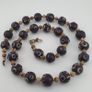 Antique Venetian Style Thousand Eyes Glass & Bone Beads Necklace Image 6