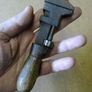 Very small wooden handled adjustable wrench Image 3
