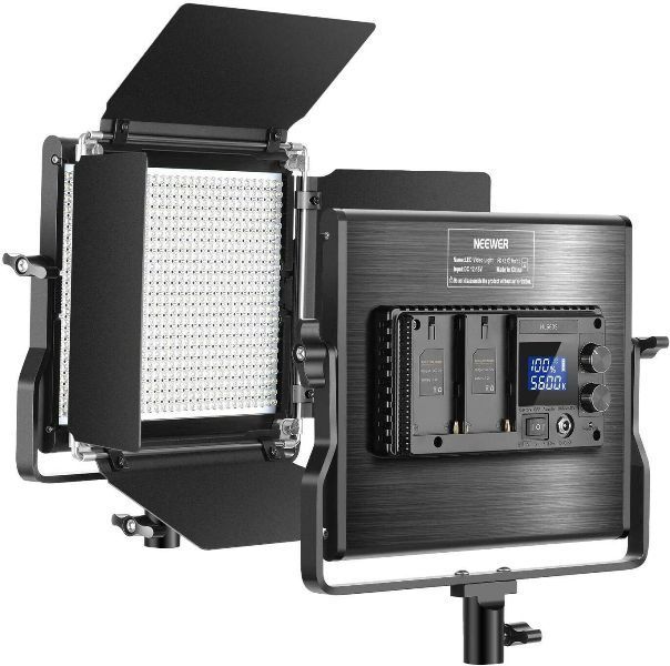 45221 Neewer 2x 660 Pieces (330 White+3300 Yellow) LED Video Light and Stands, Battery