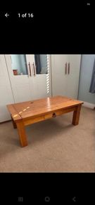 wooden coffee table