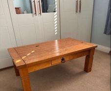 wooden coffee table