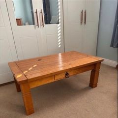 wooden coffee table