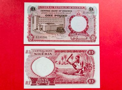 Nigeria  1  Naira  1973. Pick. 15c.( Uncirculated )