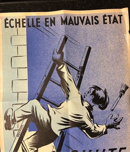 Original 1964 SNCF French Railway Safety Poster 40cm x 30cm