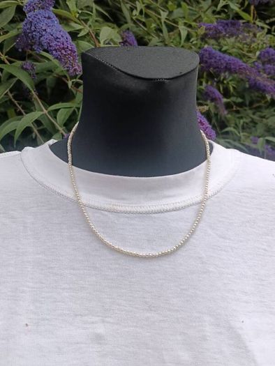 Suarti Branded Baroque Pearl Necklace on Sterling Silver Closures