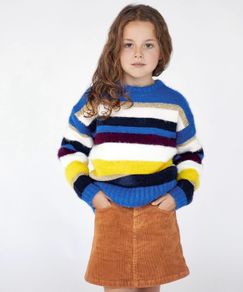 Willow by Leigh Tucker striped knit jumper Age 3-4 EUC