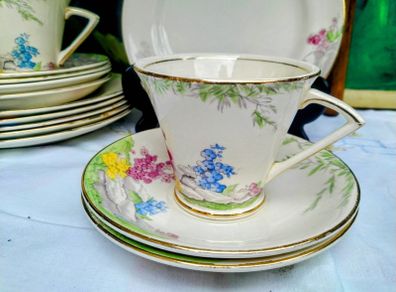 China Tea set, Deco teaset, Crownford Burslem