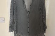 Black &amp; White Sheer Blouse
