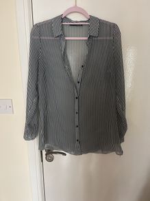 Black & White Sheer Blouse