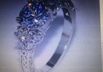 10kt White Gold Filled 3 Stone Ring