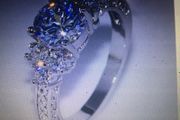 10kt White Gold Filled 3 Stone Ring