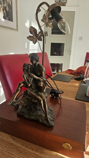 Bronze Lamp Statue