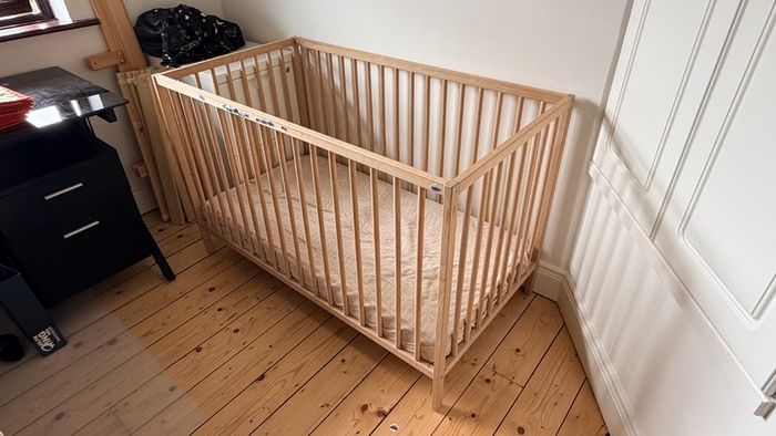 IKEA Sniglar cot with The Little Green Sheep mattress