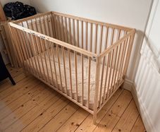 IKEA Sniglar cot with The Little Green Sheep mattress