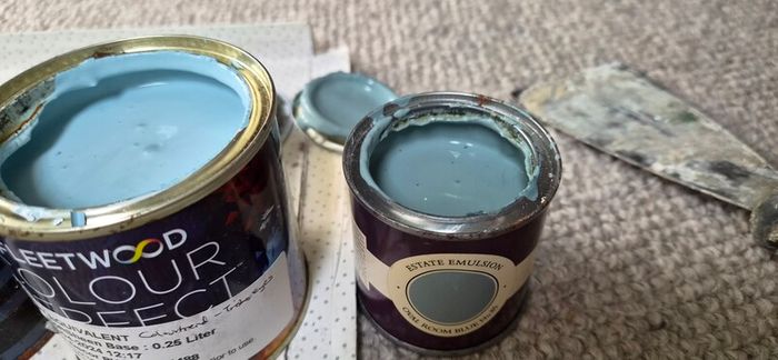 paint samples - blues
