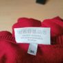 Merino Lambswool jumper, red, V neck,  Brand: Glenbrae Image 3