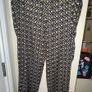 Matalan Papaya Black with Blue, Brown and Cream Pattern Tapered Trousers Image 2