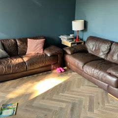 Two Leather Sofas
