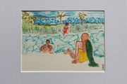 Original Art Original Drawing Holiday Art Coastal Aesthetic