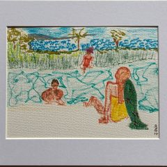 Original Art Original Drawing Holiday Art Coastal Aesthetic