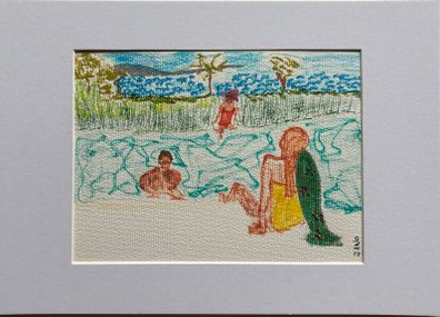 Original Art Original Drawing Holiday Art Coastal Aesthetic