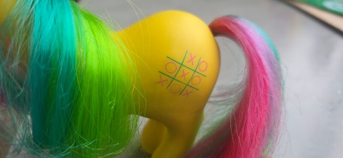 TLC Tic Tac Toe Twinkle Eye Ponies TE HTF MLP G1 My Little Pony