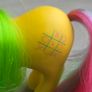 TLC Tic Tac Toe Twinkle Eye Ponies TE HTF MLP G1 My Little Pony Image 3