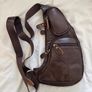 Brown leather sling bag Image 2