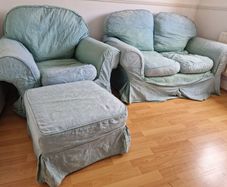 2-seater Sofa, Armchair, and foot-stool