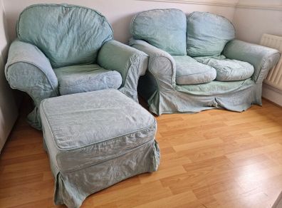 2-seater Sofa, Armchair, and foot-stool