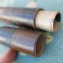 Antique Rare Quality 1700s / 1800s Wooden Scroll Message Holder / Carrier. 7,2" Image 6