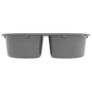 Kitchen Sink Double Basins Oval Grey Granite Image 4