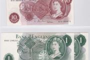 England "Hollom" notes x 3