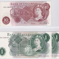 England "Hollom" notes x 3