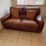 Brown/Tan 2 & 3 seater leather couches Image 8