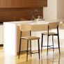 2-piece set bar stools, Bar chairs with backrest and metal frame Image 3