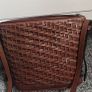 Vintage 1994 St Michael (Marks & Spencer) Woven Leather Bag Image 2