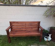 Custom handmade timber garden bench
