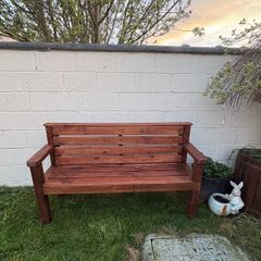 Custom handmade timber garden bench