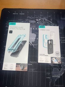 Brand New ESR iPhone 16 Pro Max Set: Tempered Glass (3-Pack) & MagSafe Hybrid Case