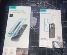 Brand New ESR iPhone 16 Pro Max Set: Tempered Glass (3-Pack) & MagSafe Hybrid Case