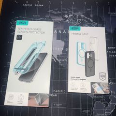 Brand New ESR iPhone 16 Pro Max Set: Tempered Glass (3-Pack) & MagSafe Hybrid Case