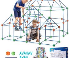 Fort Building Kit STEM Construction Toy 120PC or 240PC Castle PlayToy Set