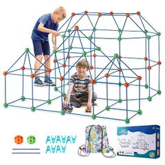 Fort Building Kit STEM Construction Toy 120PC or 240PC Castle PlayToy Set